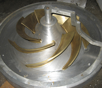 Impeller core box with GM loose vanes